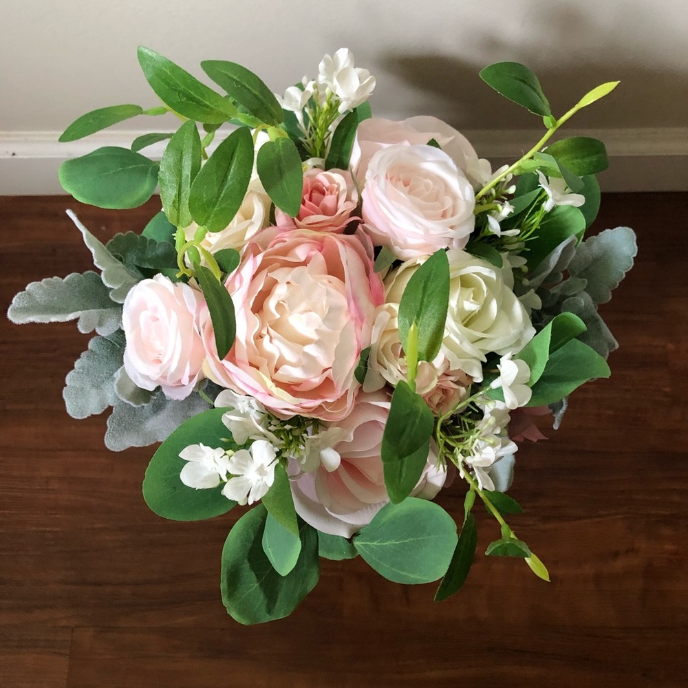 Sold! Pink & White Artificial Floral Bouquet